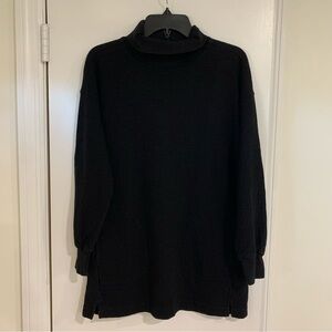 Apiece Apart Organic Cotton Black Turtleneck Tunic with Pockets Size XS